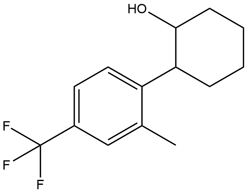 2-[2-Methyl-4-(trifluoromethyl)phenyl]cyclohexanol Structure