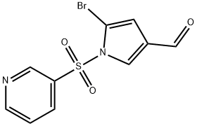 1H-Pyrrole-3-carboxaldehyde, 5-bromo-1-(3-pyridinylsulfonyl)- Structure