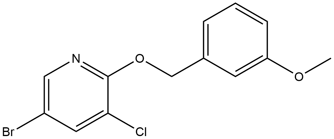 5-Bromo-3-chloro-2-[(3-methoxyphenyl)methoxy]pyridine Structure
