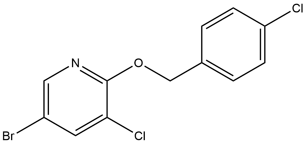 5-Bromo-3-chloro-2-[(4-chlorophenyl)methoxy]pyridine Structure