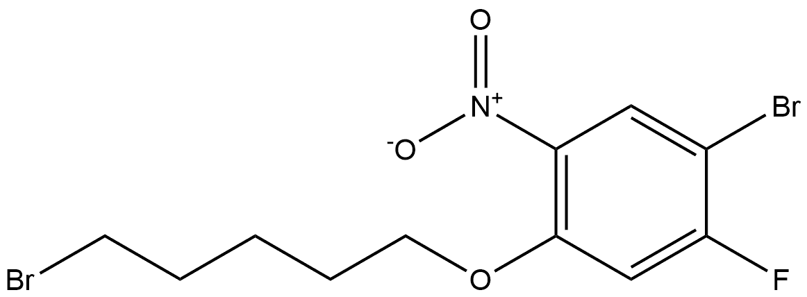 1-bromo-4-((5-bromopentyl)oxy)-2-fluoro-5-nitrobenzene Structure