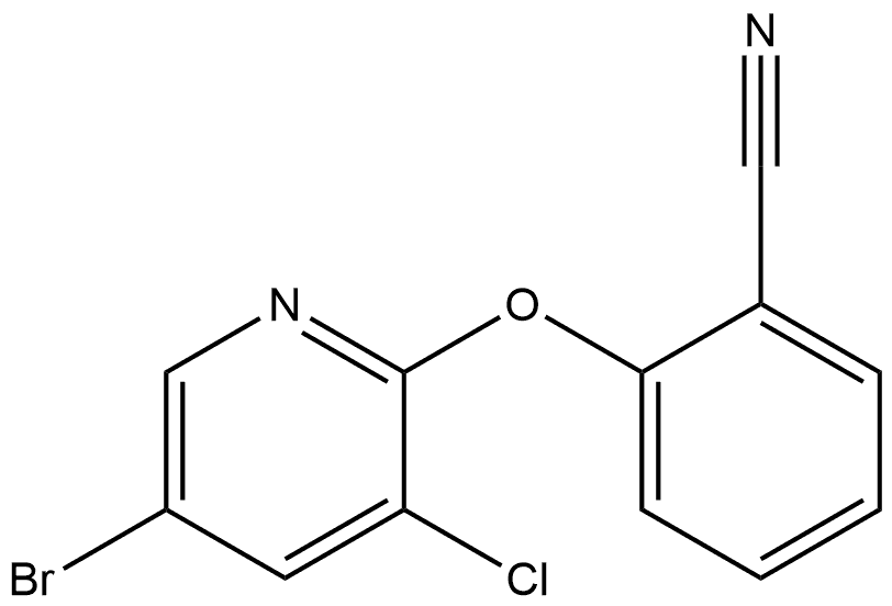 2-[(5-Bromo-3-chloro-2-pyridinyl)oxy]benzonitrile Structure