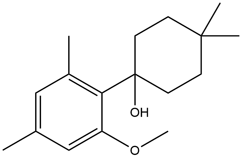 1-(2-methoxy-4,6-dimethylphenyl)-4,4-dimethylcyclohexanol Structure