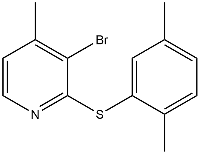 3-Bromo-2-[(2,5-dimethylphenyl)thio]-4-methylpyridine Structure