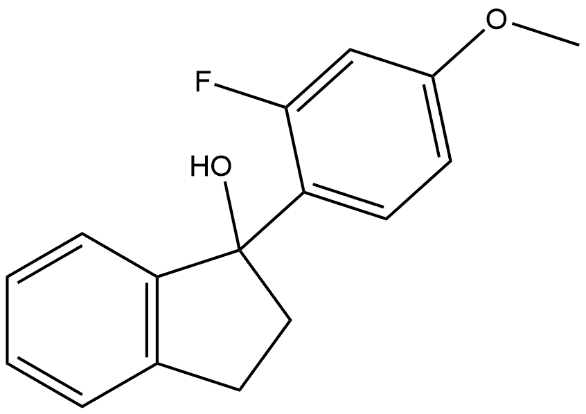 1-(2-Fluoro-4-methoxyphenyl)-2,3-dihydro-1H-inden-1-ol Structure