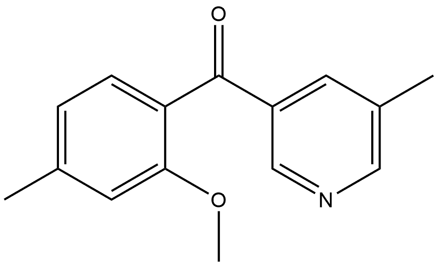 (2-Methoxy-4-methylphenyl)(5-methyl-3-pyridinyl)methanone Structure