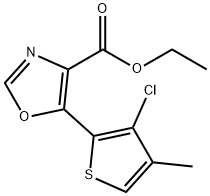 ethyl 5-(3-chloro-4-methylthiophen-2-yl)-1,3-oxazole-4-carboxylate Structure