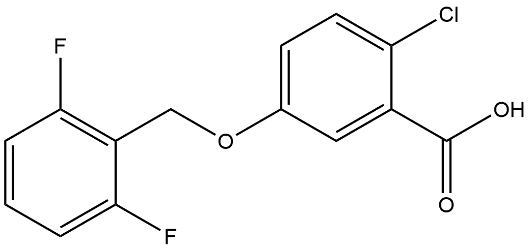 2-Chloro-5-[(2,6-difluorophenyl)methoxy]benzoic acid Structure