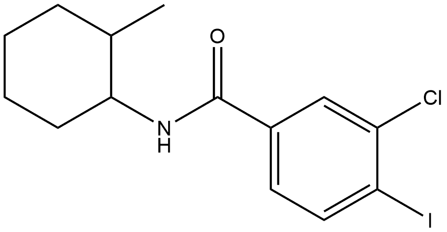 3-Chloro-4-iodo-N-(2-methylcyclohexyl)benzamide Structure