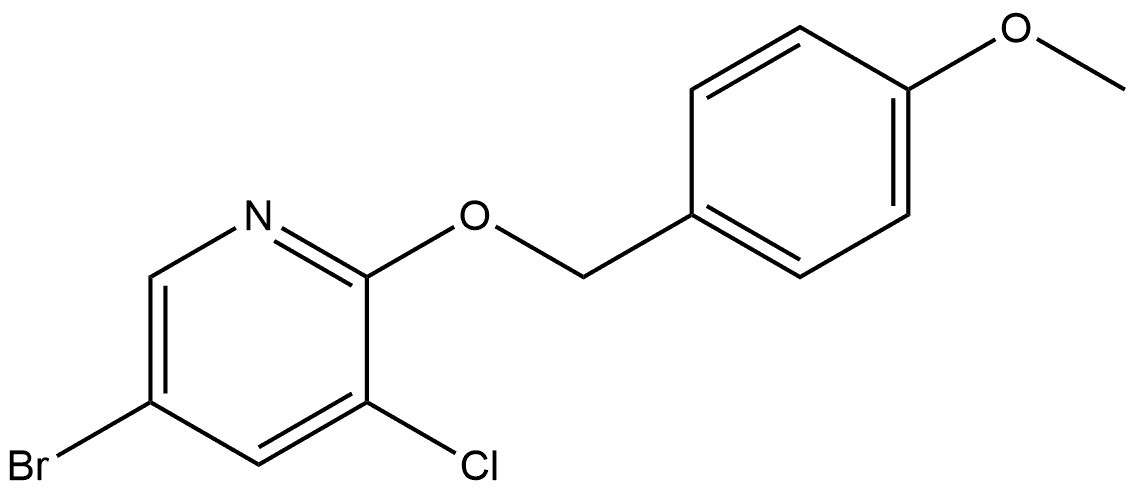 5-Bromo-3-chloro-2-[(4-methoxyphenyl)methoxy]pyridine Structure