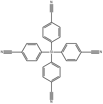 Benzonitrile, 4,4',4'',4'''-silanetetrayltetrakis- Structure