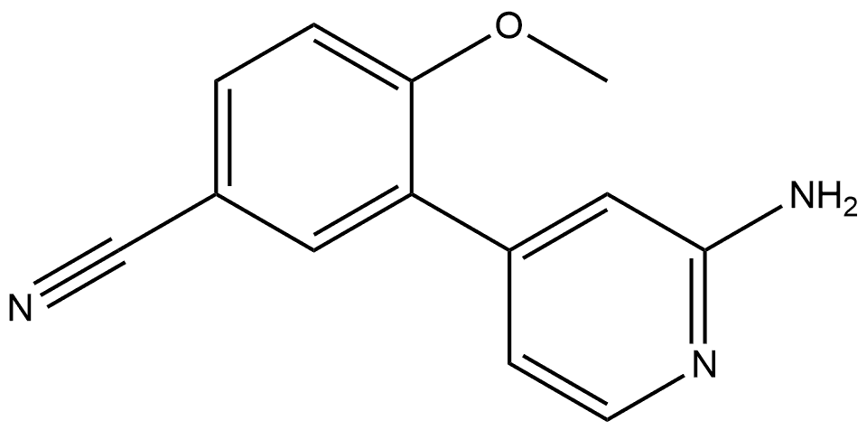 3-(2-aminopyridin-4-yl)-4-methoxybenzonitrile Structure