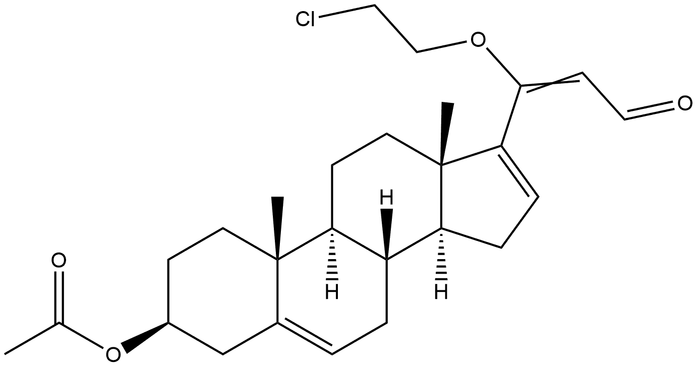 21-Formyl-3β-acetoxy-20-(2-chlorethoxy)-pregna-5,16,20-trien Structure