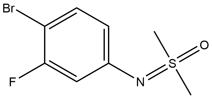 Benzenamine, 4-bromo-N-(dimethyloxido-λ4-sulfanylidene)-3-fluoro- 구조식 이미지