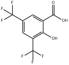 Benzoic acid, 2-hydroxy-3,5-bis(trifluoromethyl)- Structure