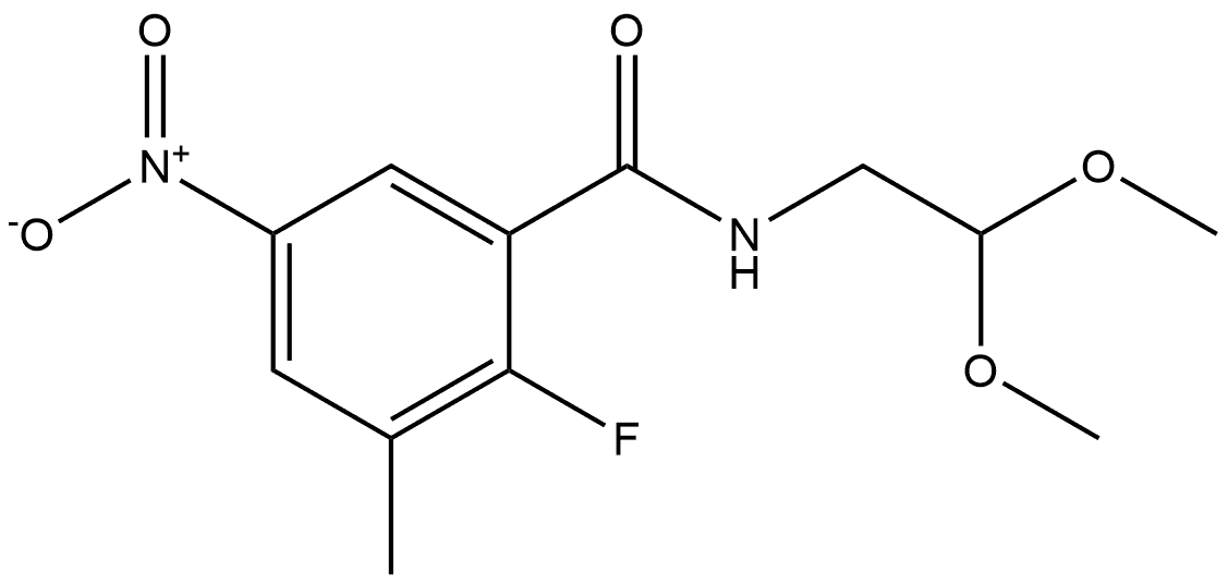 N-(2,2-dimethoxyethyl)-2-fluoro-3-methyl-5-nitrobenzamide Structure