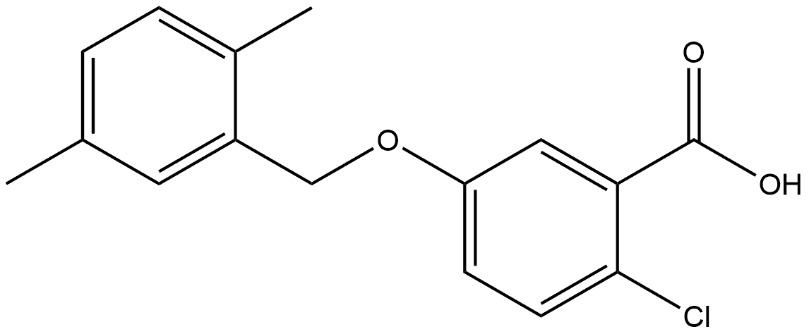 2-Chloro-5-[(2,5-dimethylphenyl)methoxy]benzoic acid Structure