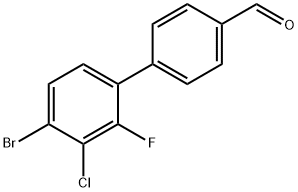 4'-Bromo-3'-chloro-2'-fluoro-[1,1'-biphenyl]-4-carbaldehyde Structure