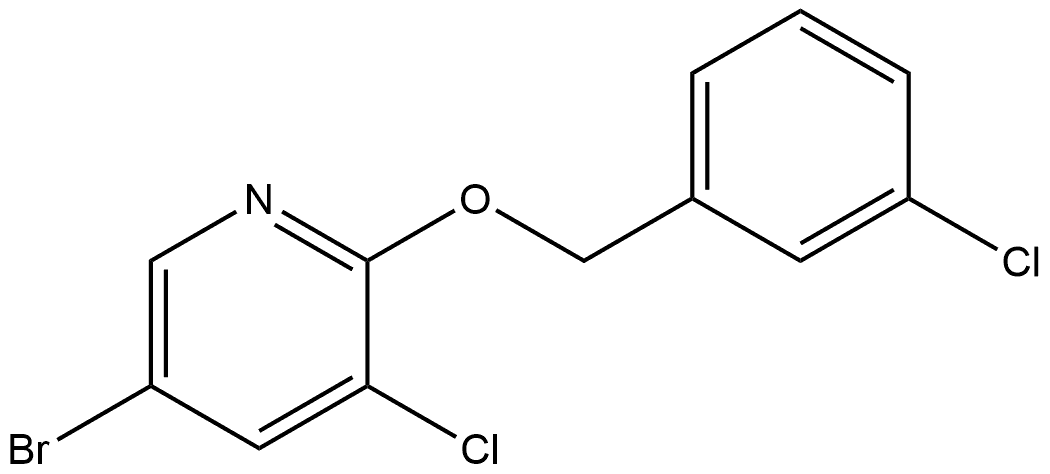 5-Bromo-3-chloro-2-[(3-chlorophenyl)methoxy]pyridine Structure