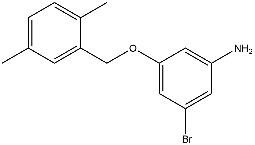 3-Bromo-5-[(2,5-dimethylphenyl)methoxy]benzenamine Structure