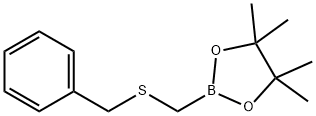 2-[(benzylsulfanyl)methyl]-4,4,5,5-tetramethyl-1,3,2-dioxaborolane 구조식 이미지
