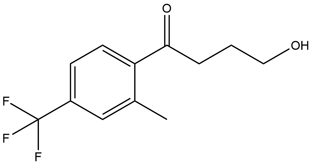 4-Hydroxy-1-[2-methyl-4-(trifluoromethyl)phenyl]-1-butanone Structure