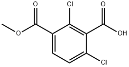 1,3-Benzenedicarboxylic acid, 2,4-dichloro-, 1-methyl ester 구조식 이미지