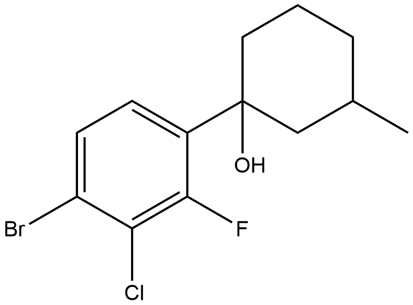 1-(4-Bromo-3-chloro-2-fluorophenyl)-3-methylcyclohexanol Structure