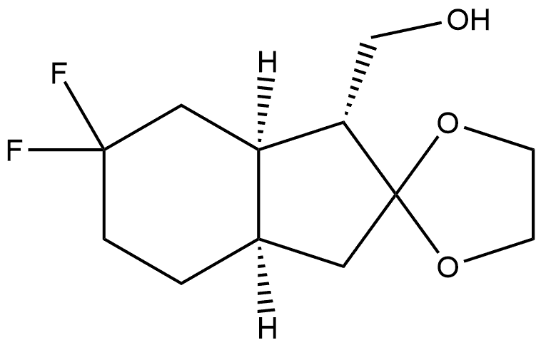 (3'S,3'aS,7'aS)-5',5'-difluoro-octahydrospiro[1,3-dioxolane-2,2'-inden]-3'-yl]methanol Structure