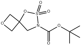 2,5-Dioxa-6-thia-7-azaspiro[3.4]octane-7-carboxylic acid, 1,1-dimethylethyl ester, 6,6-dioxide Structure