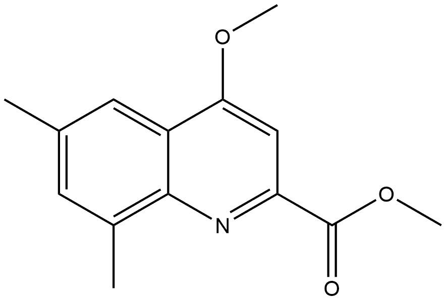 Methyl 4-methoxy-6,8-dimethyl-2-quinolinecarboxylate Structure