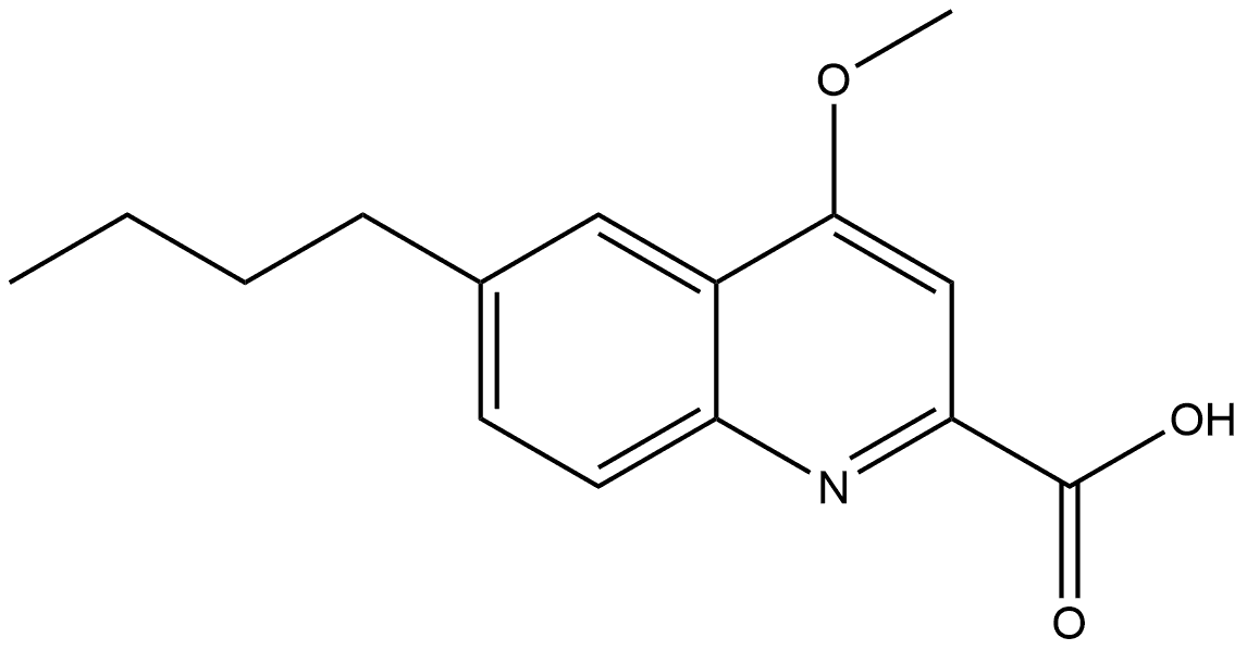 6-Butyl-4-methoxy-2-quinolinecarboxylic acid Structure