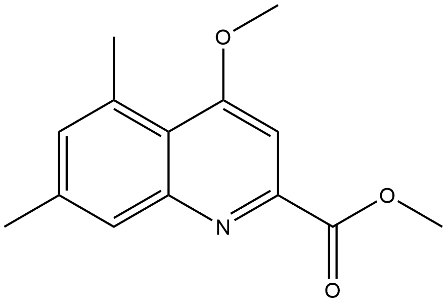 Methyl 4-methoxy-5,7-dimethyl-2-quinolinecarboxylate Structure