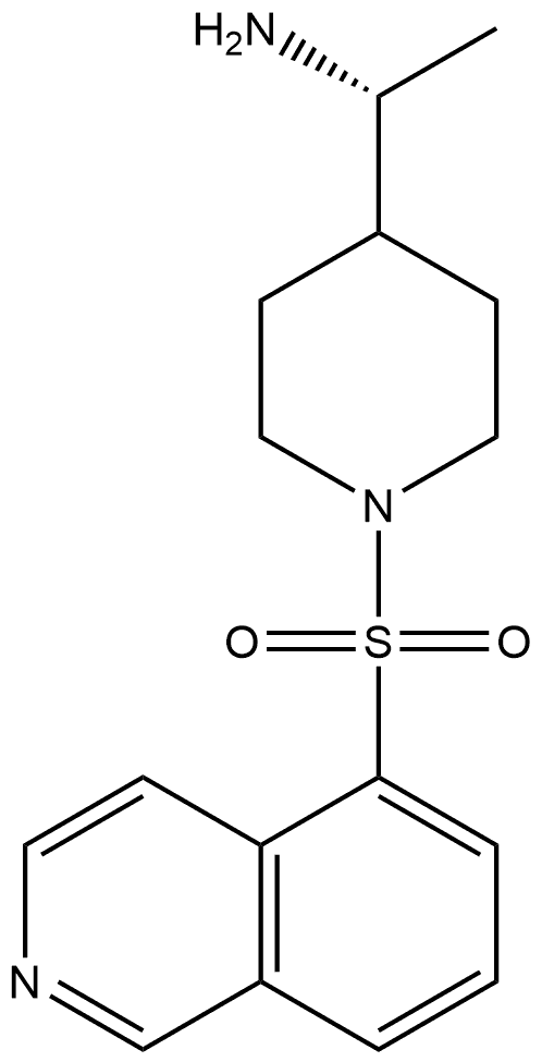 4-Piperidinemethanamine, 1-(5-isoquinolinylsulfonyl)-α-methyl-, (αR)- Structure