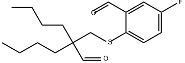 Benzaldehyde, 2-[(2-butyl-2-formylhexyl)thio]-5-fluoro- Structure