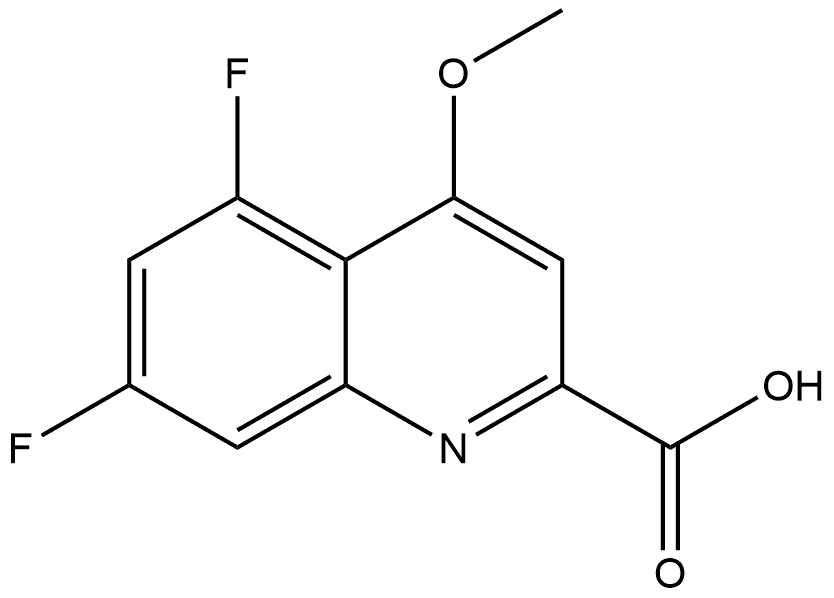 5,7-Difluoro-4-methoxy-2-quinolinecarboxylic acid 구조식 이미지