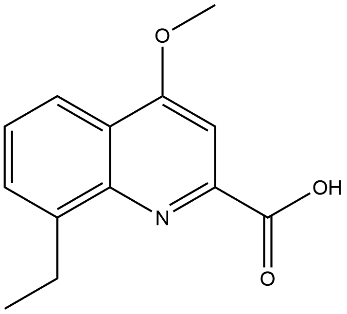 8-Ethyl-4-methoxy-2-quinolinecarboxylic acid Structure