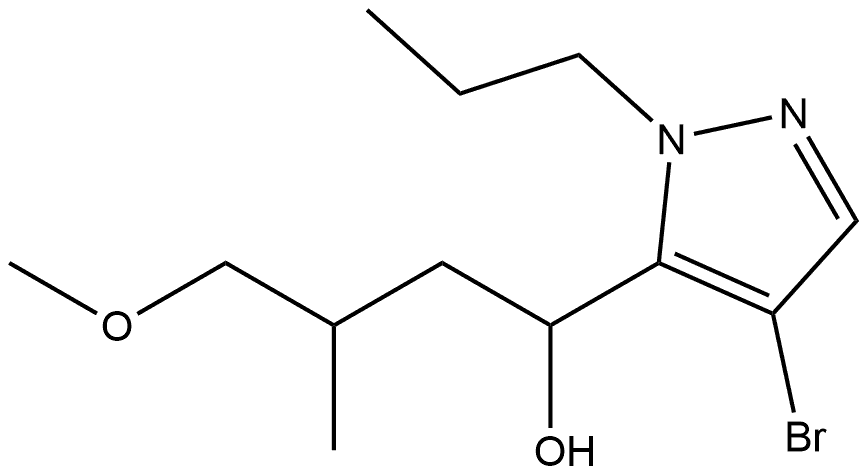 1-(4-bromo-1-propyl-1H-pyrazol-5-yl)-4-methoxy-3-methylbutan-1-ol Structure