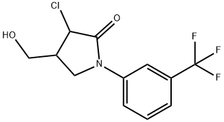 2-Pyrrolidinone, 3-chloro-4-(hydroxymethyl)-1-[3-(trifluoromethyl)phenyl]- Structure