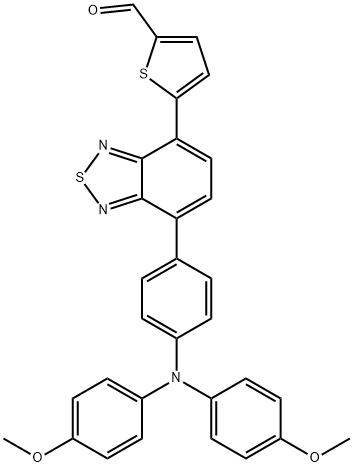 5-[7-[4-[Bis(4-methoxyphenyl)amino]phenyl]-2,1,3-benzothiadiazol-4-yl]-2-thiophenecarboxaldehyde Structure