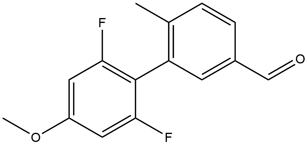 2',6'-Difluoro-4'-methoxy-6-methyl[1,1'-biphenyl]-3-carboxaldehyde Structure