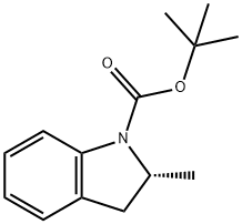 1H-Indole-1-carboxylic acid, 2,3-dihydro-2-methyl-, 1,1-dimethylethyl ester, (2R)- Structure