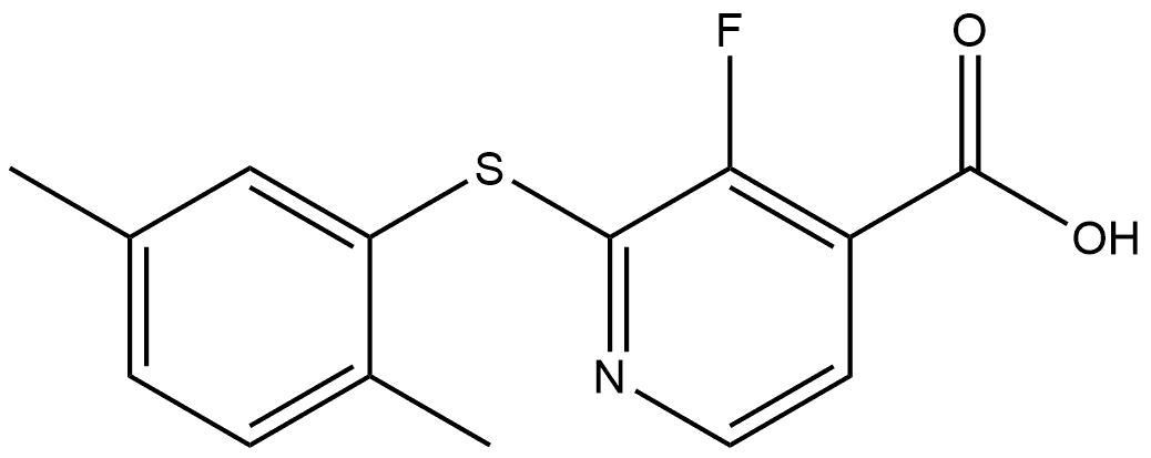 2-[(2,5-Dimethylphenyl)thio]-3-fluoro-4-pyridinecarboxylic acid Structure