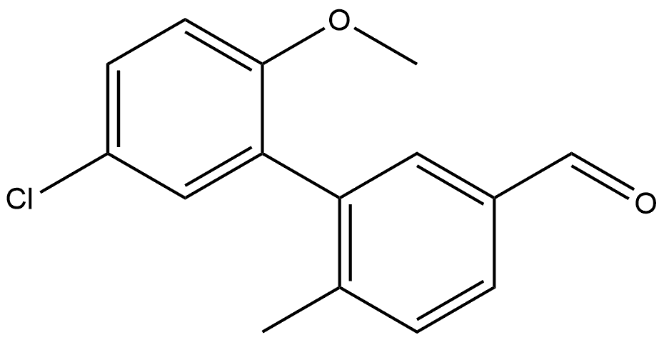 5'-Chloro-2'-methoxy-6-methyl[1,1'-biphenyl]-3-carboxaldehyde Structure