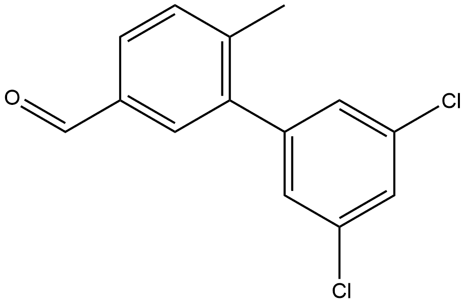 3',5'-Dichloro-6-methyl[1,1'-biphenyl]-3-carboxaldehyde Structure