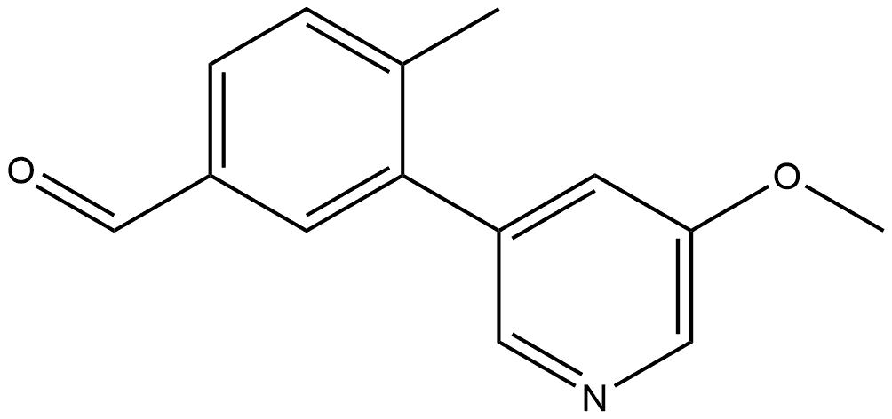 3-(5-Methoxy-3-pyridinyl)-4-methylbenzaldehyde Structure