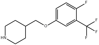 4-((4-Fluoro-3-(trifluoromethyl)phenoxy)methyl)piperidine Structure