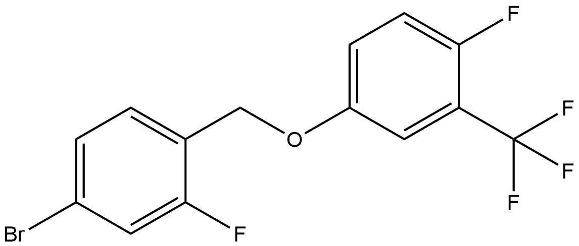 Benzene, 4-bromo-2-fluoro-1-[[4-fluoro-3-(trifluoromethyl)phenoxy]methyl]- Structure