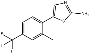 5-(2-Methyl-4-(trifluoromethyl)phenyl)thiazol-2-amine Structure