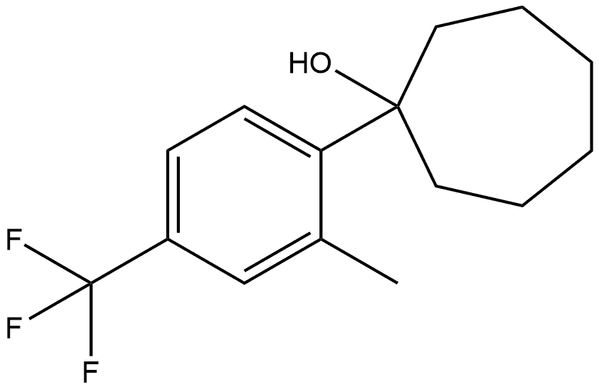 1-(2-methyl-4-(trifluoromethyl)phenyl)cycloheptanol Structure